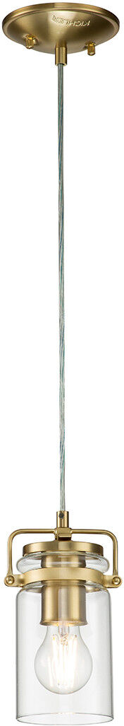 Elstead Lighting Kichler Brinley Dome Pendant Ceiling Light Brushed Brass
