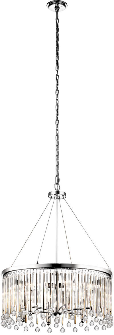 Elstead Lighting Kichler Piper Pendant Ceiling Light Polished Chrome