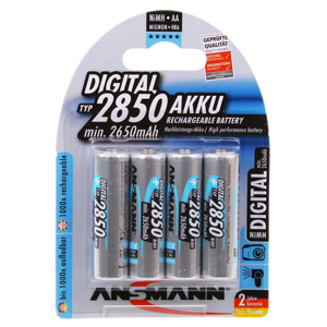 Ansmann Digital AA HR6 2850mAh Rechargeable Batteries   4 Pack