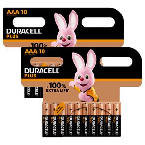 Duracell Plus AAA LR03 Batteries Bulk   20 Pack
