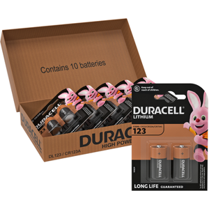 Duracell Lithium DL123 CR123A Batteries   10 Pack