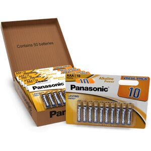 Panasonic Alkaline Power (Bronze) AAA LR03 Batteries   50 Pack