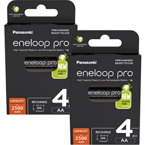 Panasonic Eneloop Pro AA HR6 2500mAh Rechargeable Batteries   8 Pack