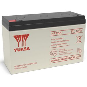 Yuasa NP12-6 VRLA Sealed Lead Acid Battery   1 Pack