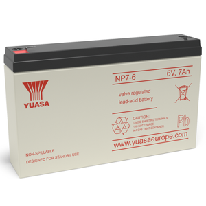 Yuasa NP7-6 VRLA Sealed Lead Acid Battery   1 Pack