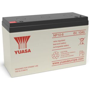 Yuasa NP10-6 VRLA Sealed Lead Acid Battery   1 Pack