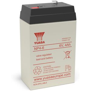 Yuasa NP4-6S VRLA Sealed Lead Acid Battery   1 Pack