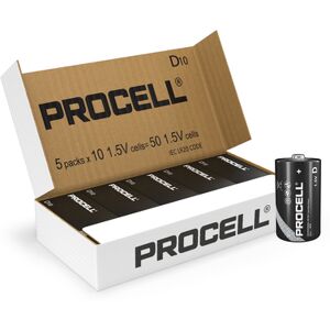 Duracell Procell Constant D LR20 PC1300 Batteries   Box of 50