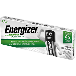 Energizer Power Plus AA HR6 2000mAh Rechargeable Batteries   10 Pack