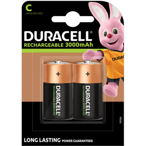 Duracell Rechargeable C HR14 3000mAh Rechargeable Batteries   2 Pack