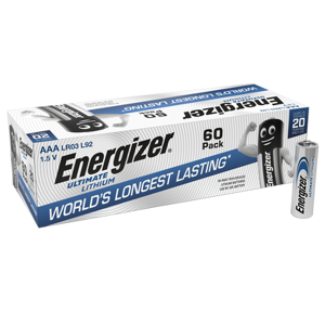 Energizer Ultimate Lithium AAA LR03 L92 Batteries   60 Pack