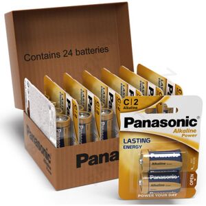 Panasonic Alkaline Power (Bronze) C LR14 Batteries   24 Pack