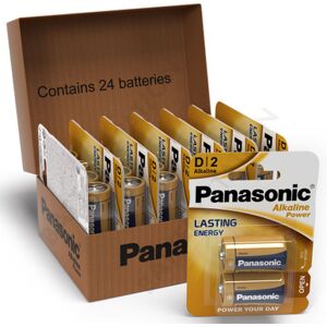 Panasonic Alkaline Power (Bronze) D LR20 Batteries   24 Pack