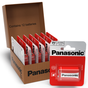 Panasonic Zinc 9V PP3 6LR61 Battery   12 Pack