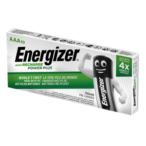 Energizer Power Plus AAA HR03 700mAh Pre-charged Rechargeable Batteries   10 Pack