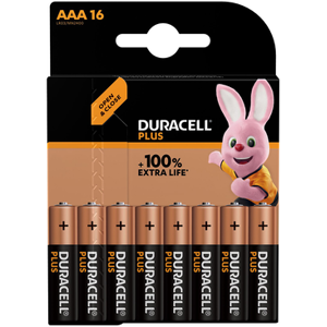 Duracell Plus AAA LR03 Batteries   16 Pack