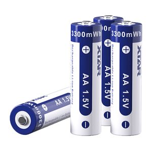 Xtar 1.5V AA 2200mAh Lithium Rechargeable Batteries   4 Pack