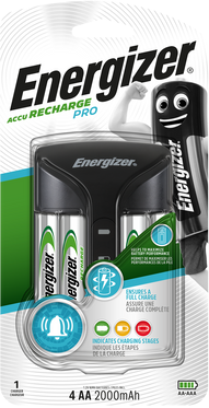 Energizer Pro Charger   Inc 4 x AA 2000mAh Rechargeable Batteries