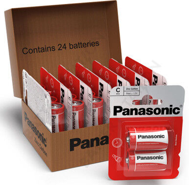 Panasonic Zinc C LR14 Batteries   24 Pack