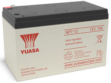 Yuasa NP7-12 VRLA Sealed Lead Acid Battery   1 Pack