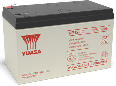 Yuasa NP12-12 VRLA Sealed Lead Acid Battery   1 Pack