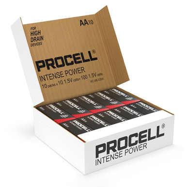 Duracell Procell Intense Power AA LR6 PX1500 Batteries   Box of 100