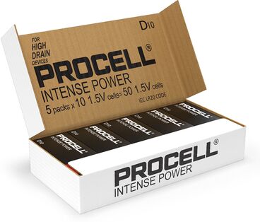 Duracell Procell Intense Power D LR20 PX1300 Batteries   Box of 50