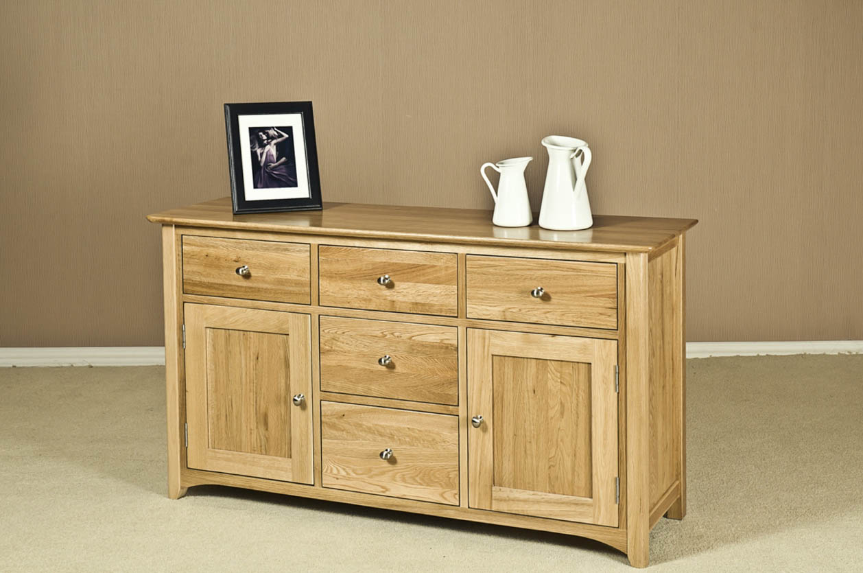 Wellington Oak Large Sideboard   Fully Assembled Wellington Oak Large Sideboard   Fully Assembled