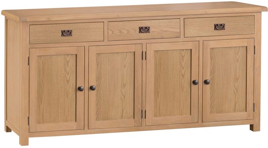 Hexham Oak 4 Door Sideboard   Fully Assembled Hexham Oak 4 Door Sideboard   Fully Assembled