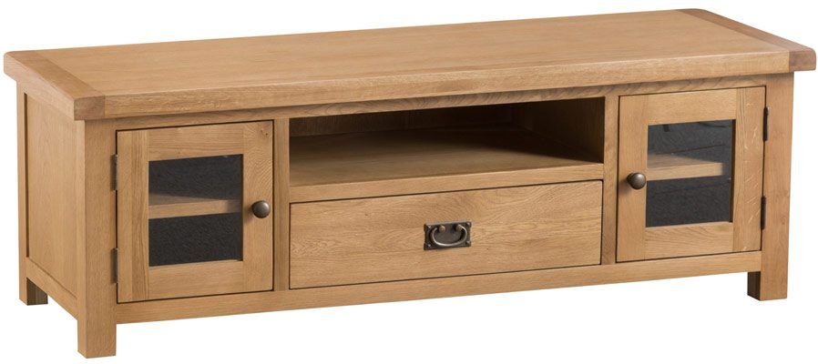 Hexham Oak Large TV Unit   Fully Assembled Hexham Oak Large TV Unit   Fully Assembled
