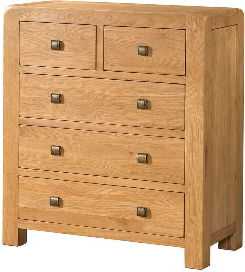 Devonshire Avon Avon Waxed Oak 2 Over 3 Chest   Fully Assembled