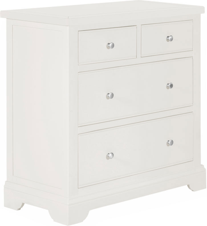 Classic Lily White 2 Over 2 Chest   Fully Assembled Classic Lily White 2 Over 2 Chest   Fully Assembled