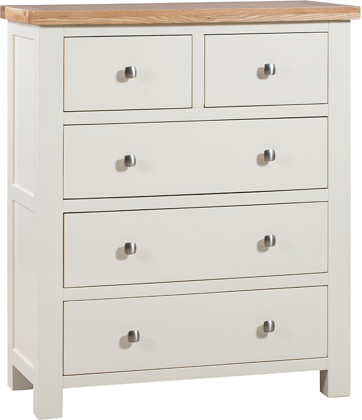 Wynyard Ivory 2 Over 3 Chest   Fully Assembled