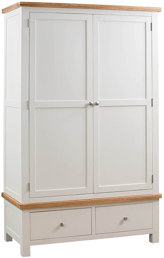 Wynyard Ivory Double Wardrobe With 2 Drawers Wynyard Ivory Double Wardrobe With 2 Drawers