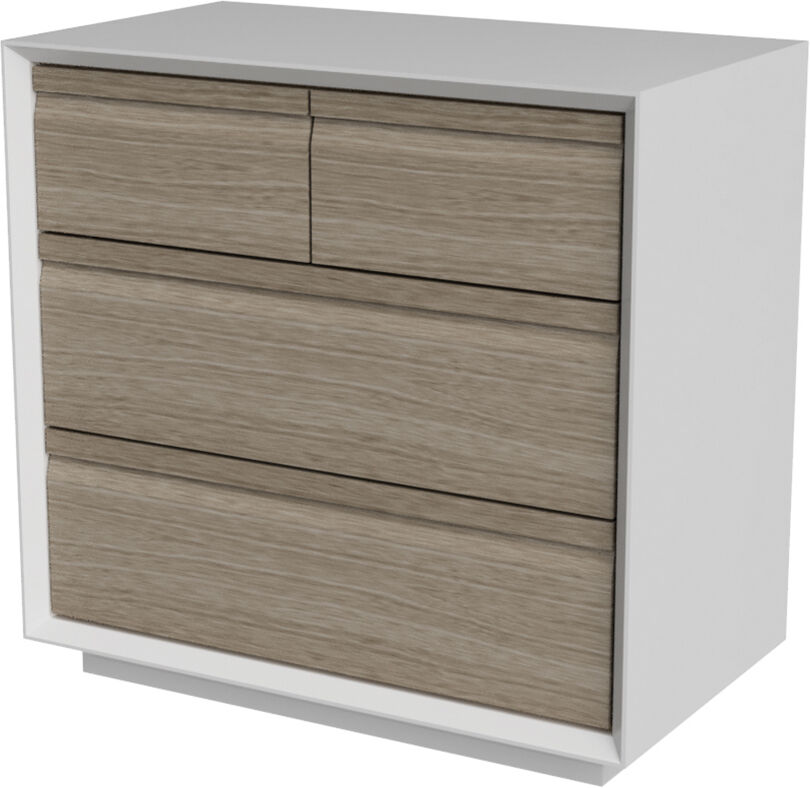 Clearance Corton Pearl White 2 + 2 Drawer Chest   Fully Assembled   Clearance