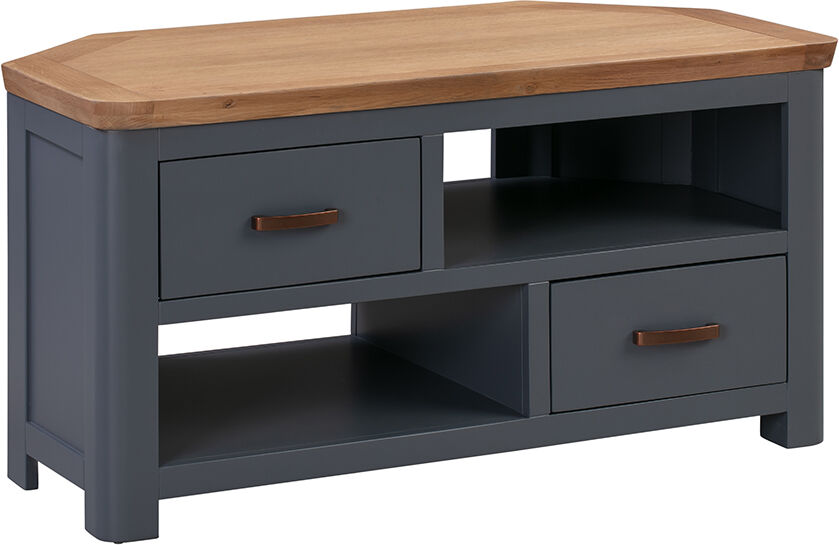 Treviso Midnight Blue Corner TV Unit   Fully Assembled