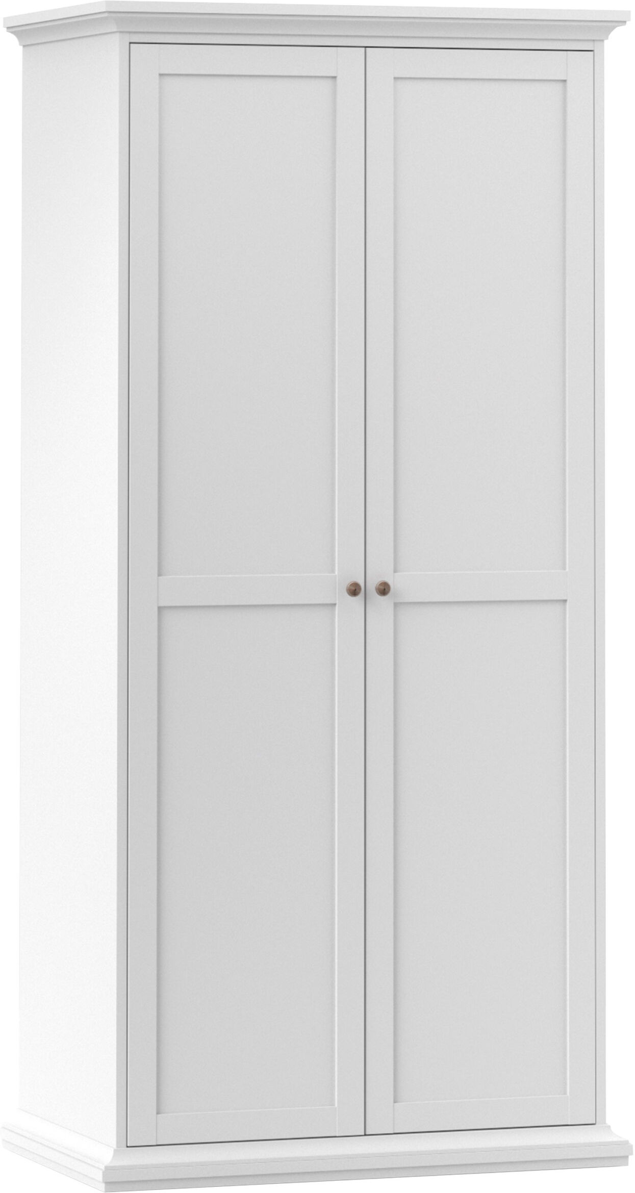 Condo Wardrobe with 2 Doors   White   Self Assembly