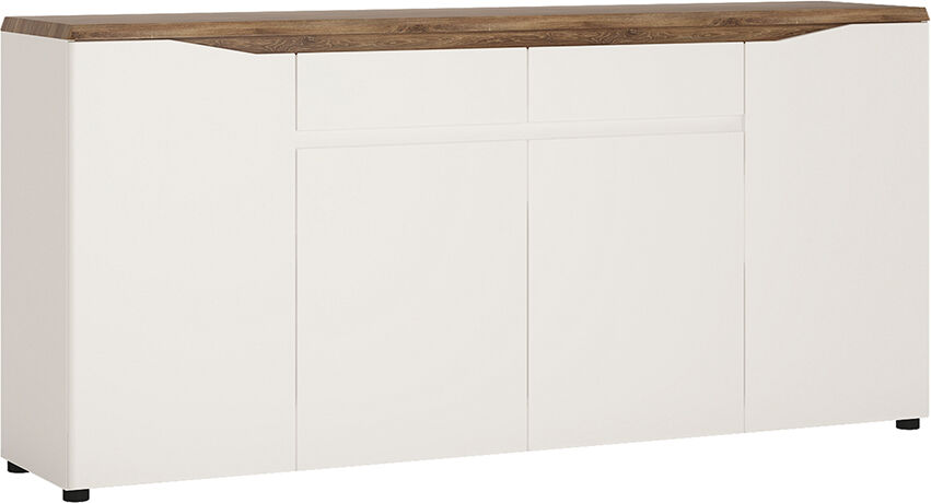 Pimlico White 4 Door 2 Drawer Sideboard   Self Assembly