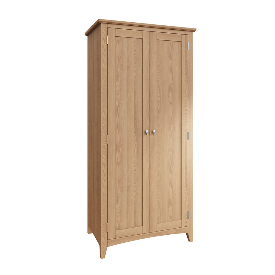 Ashurst Oak Ashurst Light Oak 2 Door Full Hanging Wardrobe