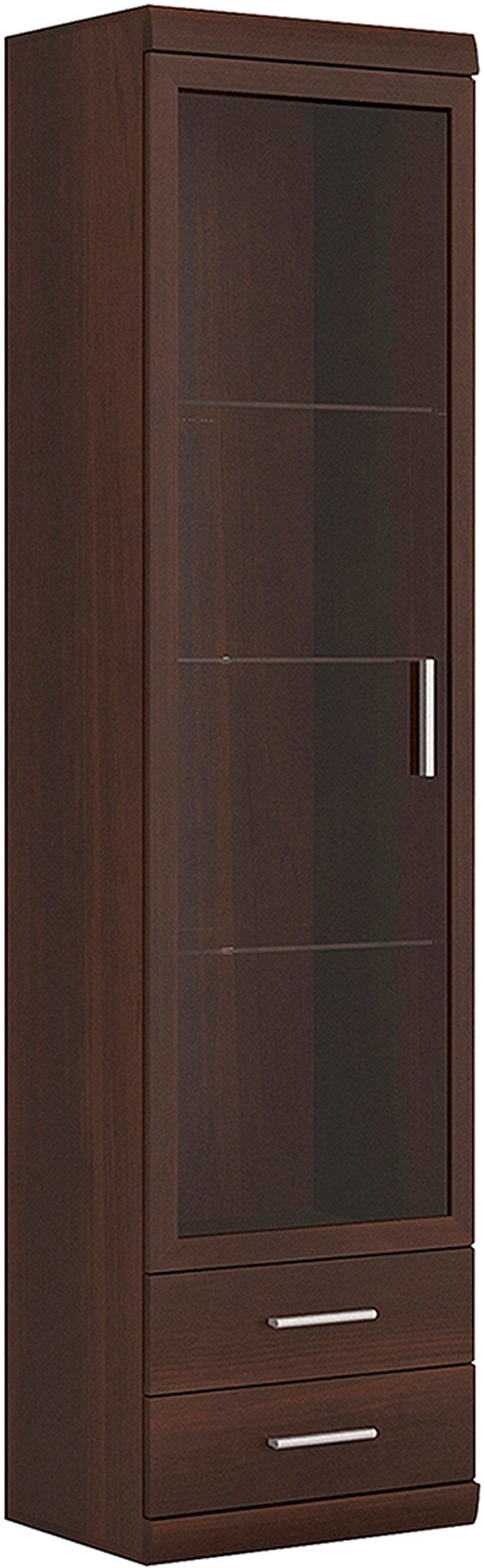 Belize Tall Glazed 1 Door 2 Drawer Narrow Display Cabinet   Self Assembly Belize Tall Glazed 1 Door 2 Drawer Narrow Display Cabinet   Self Assembly