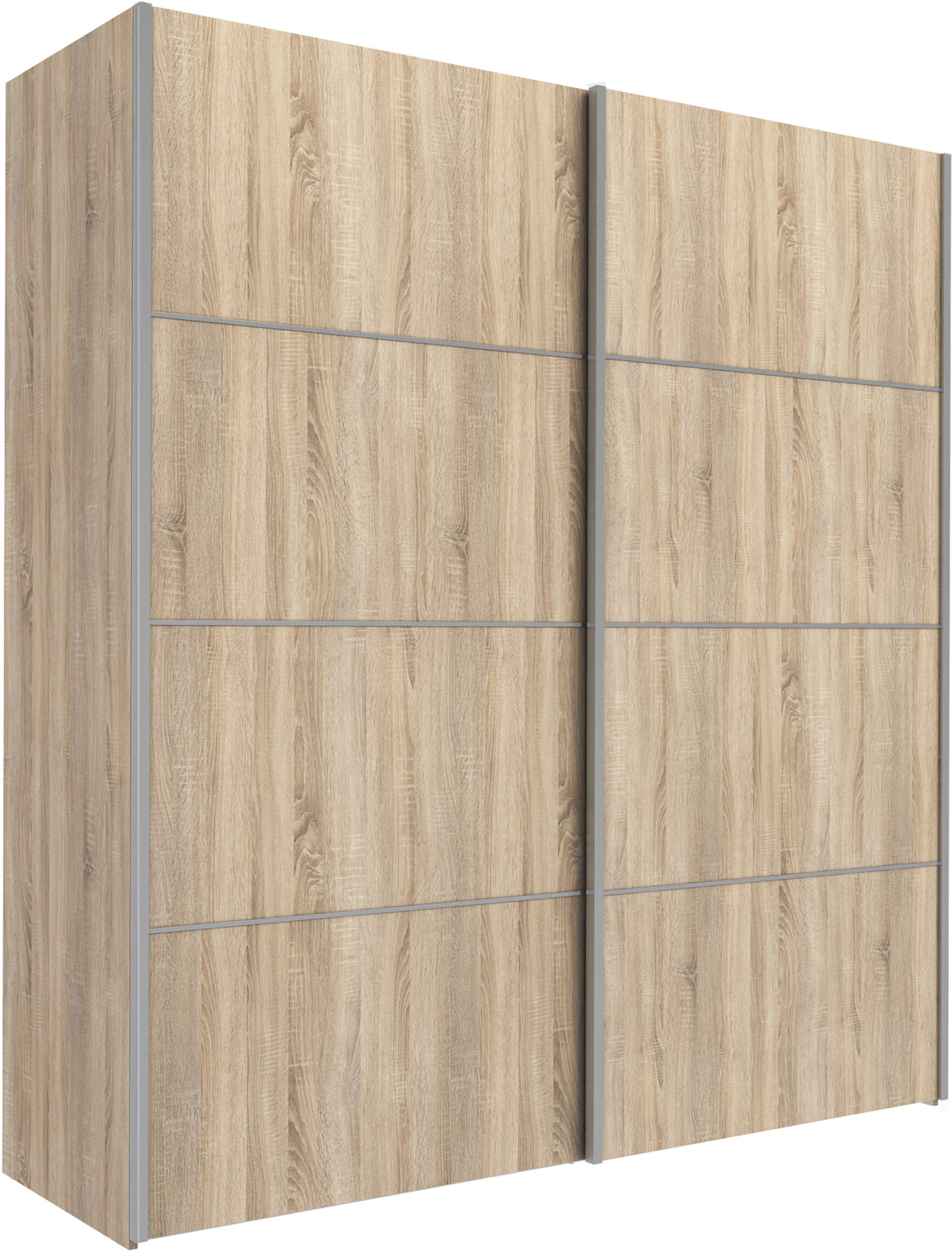Venice Wardrobe Collection Sliding Wardrobe 180cm in Oak with Oak Doors with 2 Shelves   Self Assembly Venice Wardrobe Collection Sliding Wardrobe 180cm in Oak with Oak Doors with 2 Shelves   Self Assembly