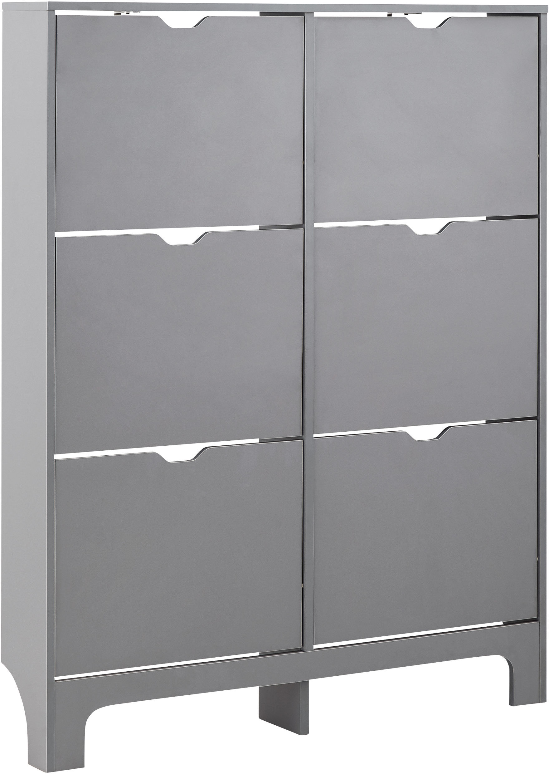 Deluxe Storage & Seating Narrow 6 Drawer Shoe Cabinet   Grey   Self Assembly Deluxe Storage & Seating Narrow 6 Drawer Shoe Cabinet   Grey   Self Assembly