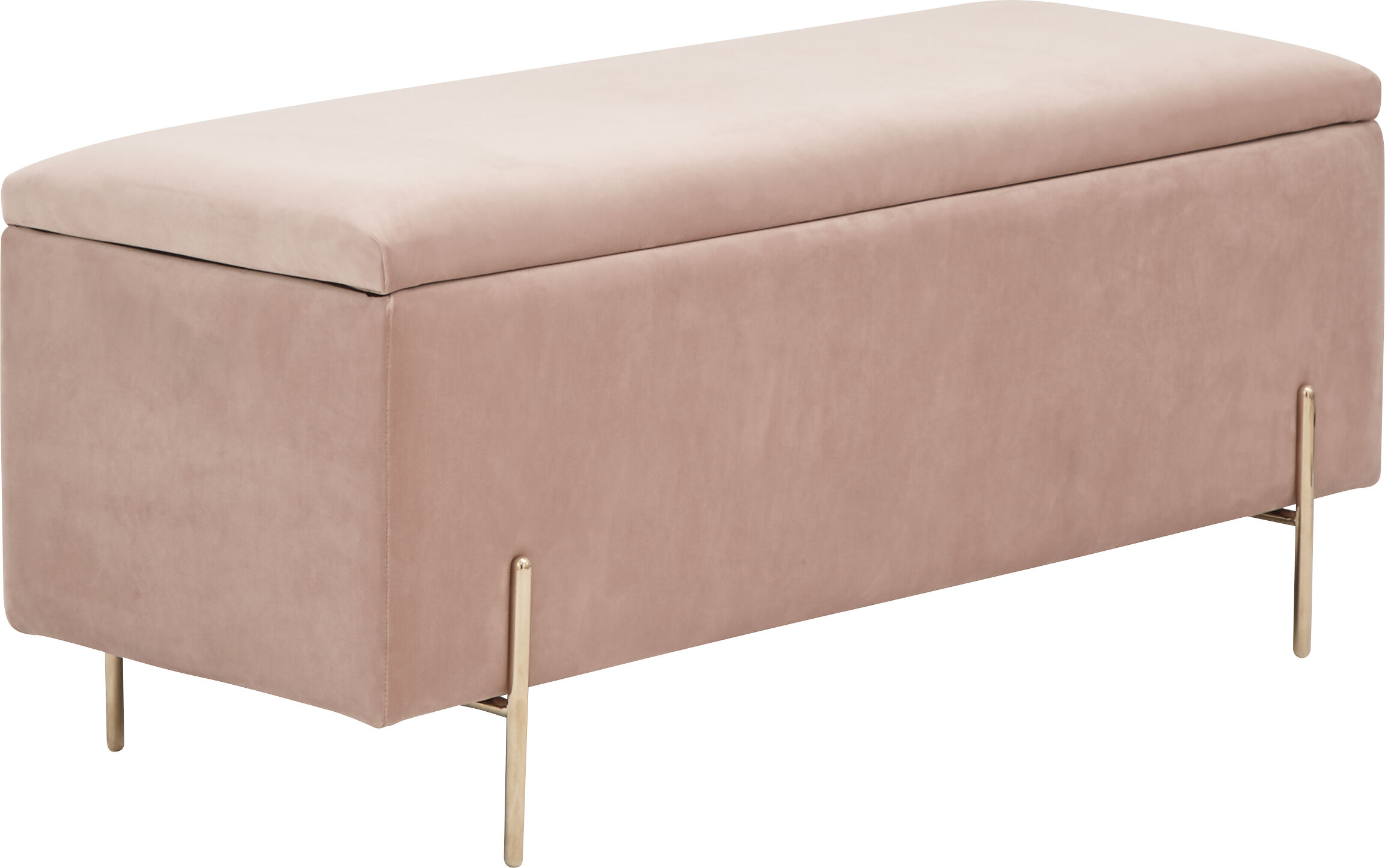 Deluxe Storage & Seating Miley Ottoman Storage Bench   Blush Pink   Self Assembly