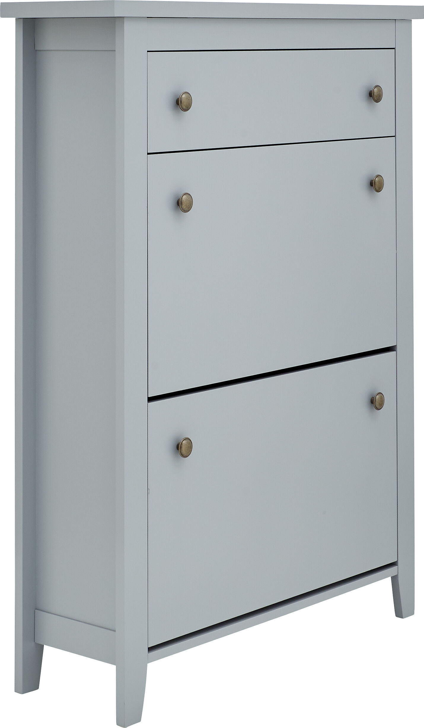 Deluxe Storage & Seating Two Tier Shoe Cabinet   Grey   Self Assembly Deluxe Storage & Seating Two Tier Shoe Cabinet   Grey   Self Assembly