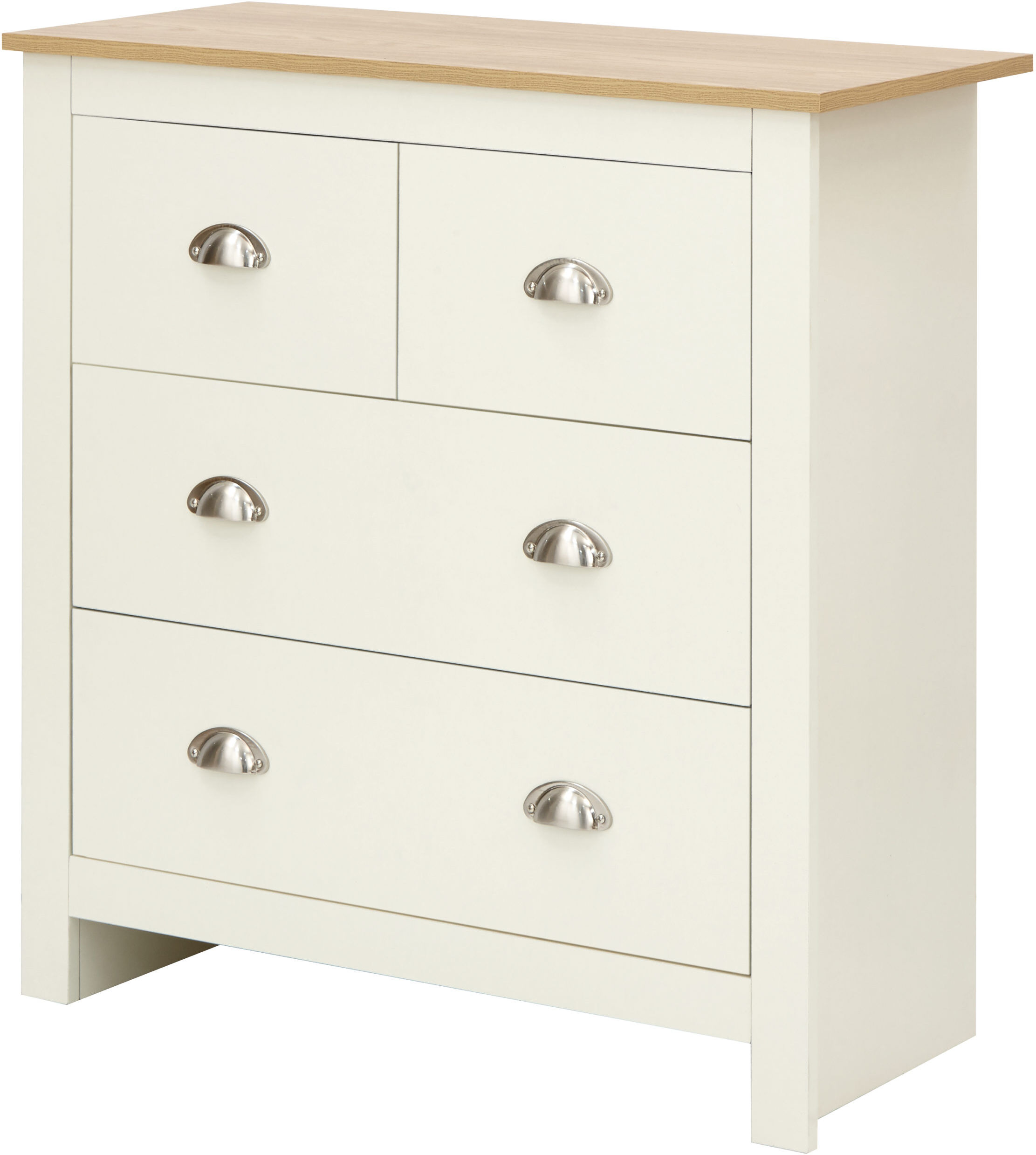 Fife Cream 2+2 Chest of Drawers   Cream   Self Assembly Fife Cream 2+2 Chest of Drawers   Cream   Self Assembly