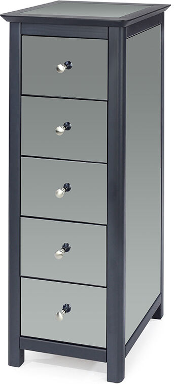Rio Arran 5 Drawer Narrow Chest   Carbon Grey   Self Assembly Rio Arran 5 Drawer Narrow Chest   Carbon Grey   Self Assembly