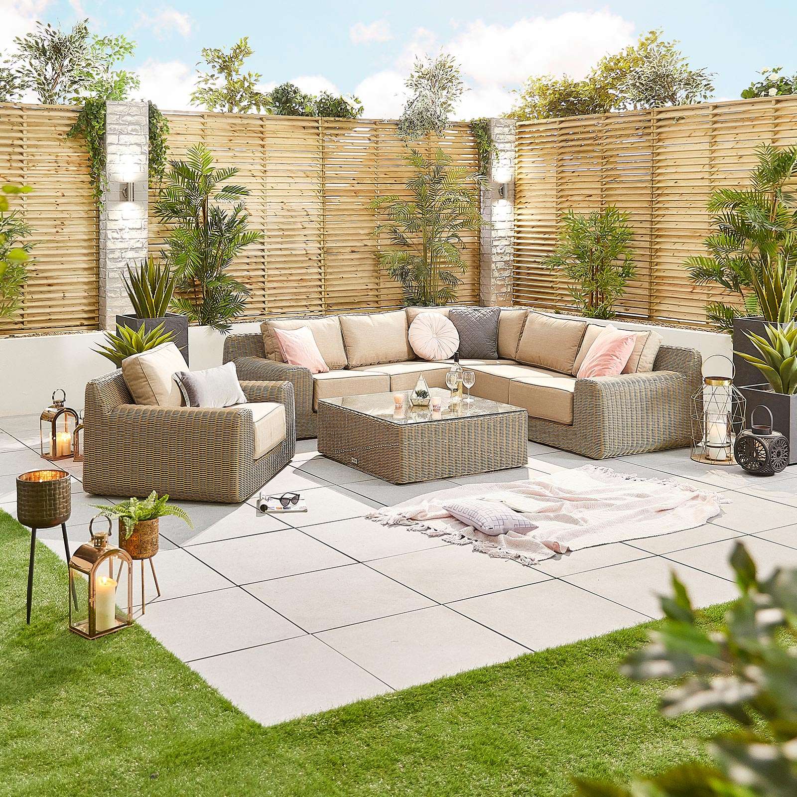 Luxor Heritage Luxor 1C Corner Sofa Set   Willow Rattan Luxor Heritage Luxor 1C Corner Sofa Set   Willow Rattan