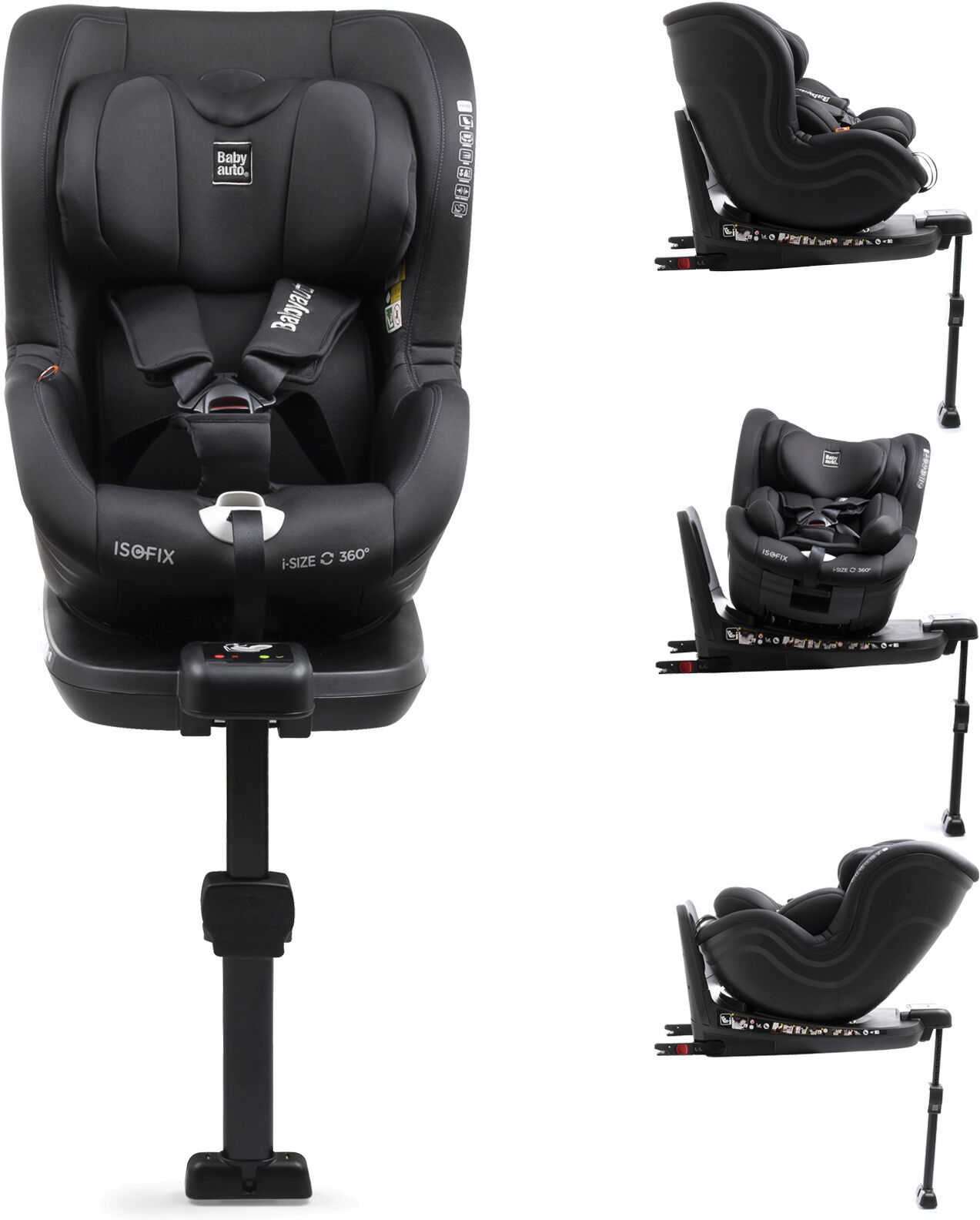 Babyauto Signa i-Size Spin 360 Group 0+/1 ISOFIX Car Seat - Black Babyauto Signa i-Size Spin 360 Group 0+/1 ISOFIX Car Seat - Black