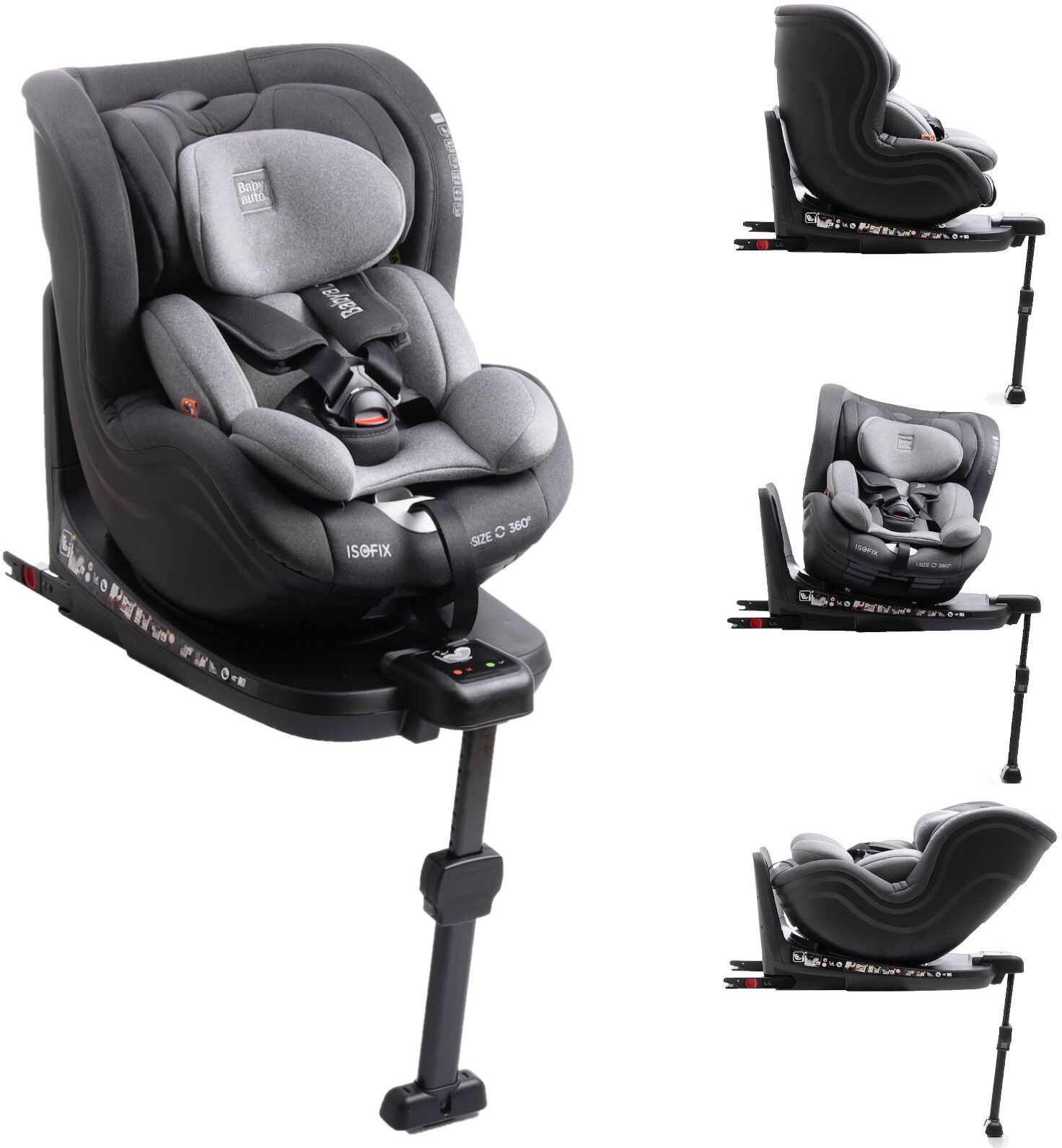 Babyauto Signa i-Size Spin 360 Group 0+/1 ISOFIX Car Seat - Grey Melange Babyauto Signa i-Size Spin 360 Group 0+/1 ISOFIX Car Seat - Grey Melange