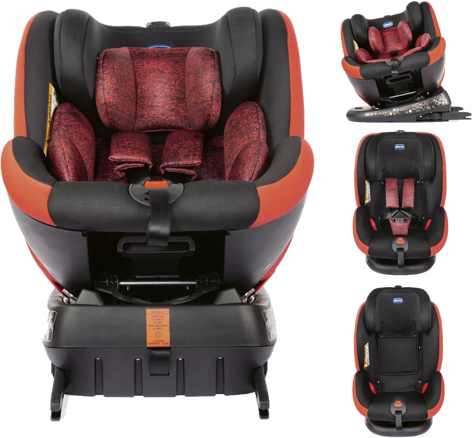 Chicco Seat4fix Group 0+/1/2/3 360° Spin Infant ISOFIX Car Seat - Poppy Red Chicco Seat4fix Group 0+/1/2/3 360° Spin Infant ISOFIX Car Seat - Poppy Red
